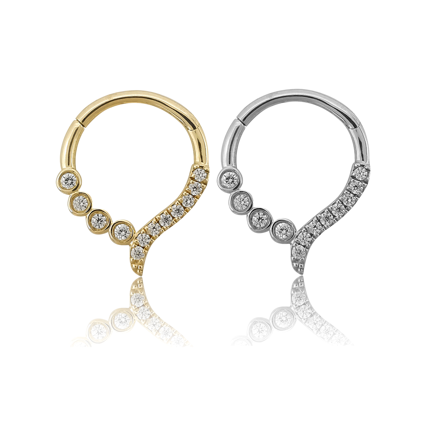 14k Solid Gold Hinged Ring