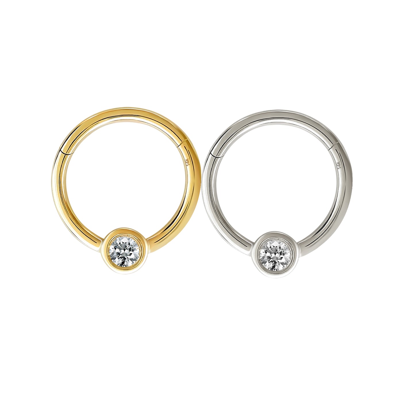 Wholesale 14k Solid Gold Hinged Ring 18 Gauge 1.0mm