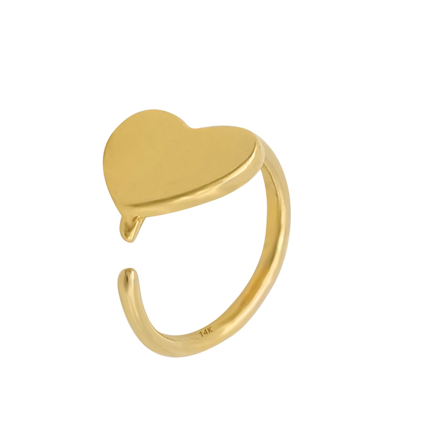 Wholesale 14k Solid Gold Hinged Ring heart shape
