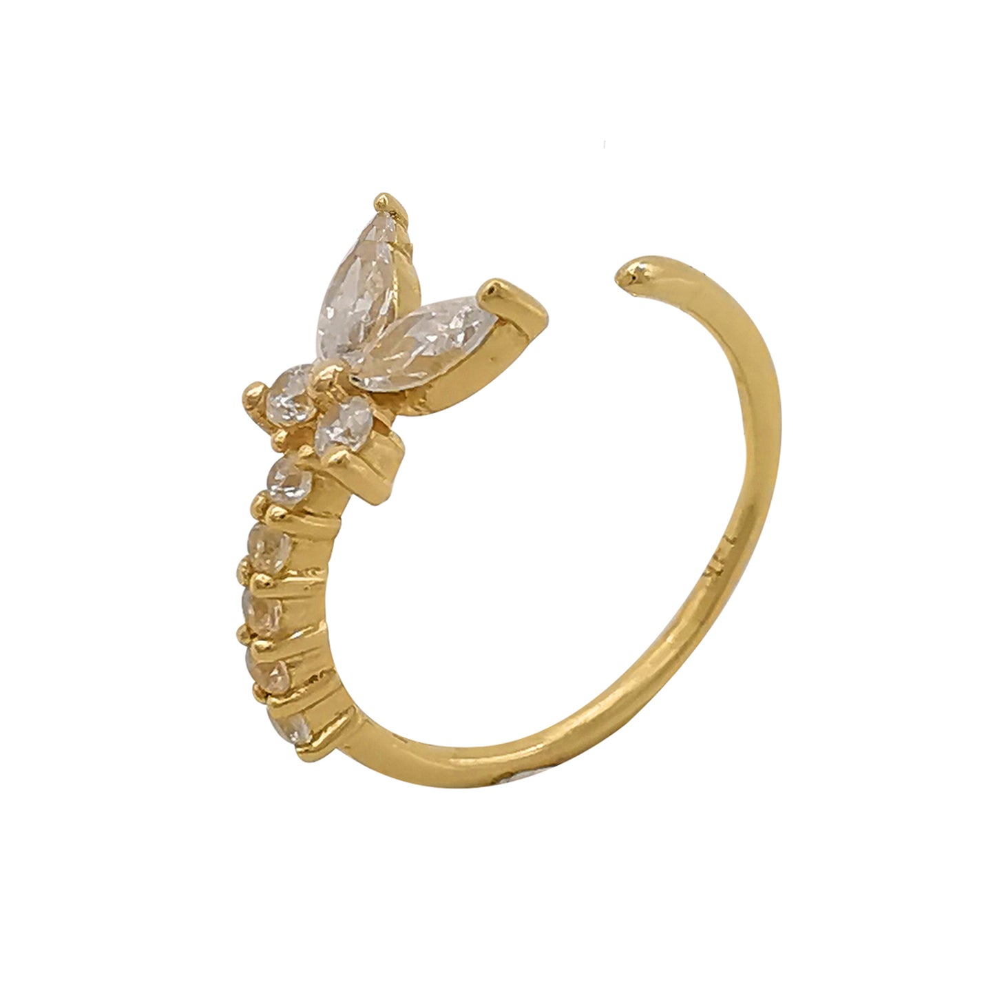 Wholesale 14k Solid Gold Hinged Ring heart shape