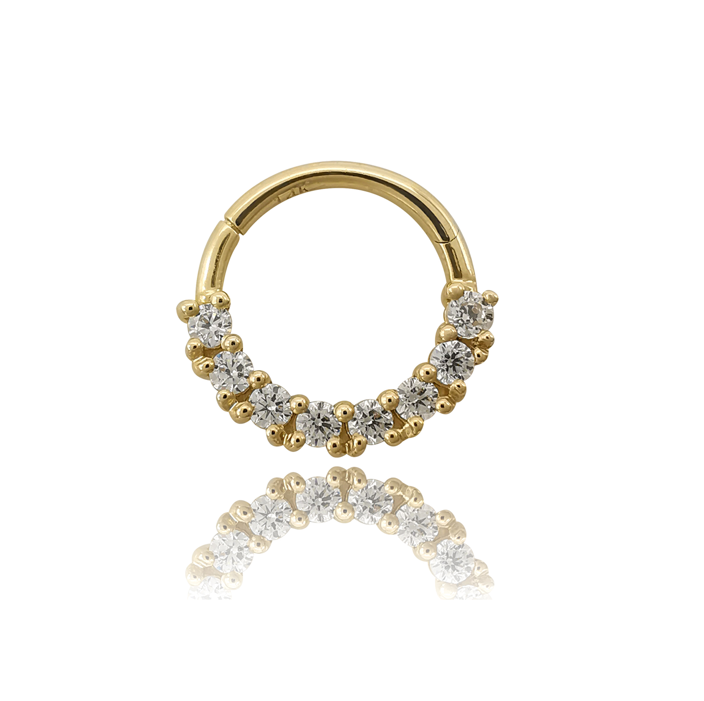 14k Solid Gold Hinged Ring