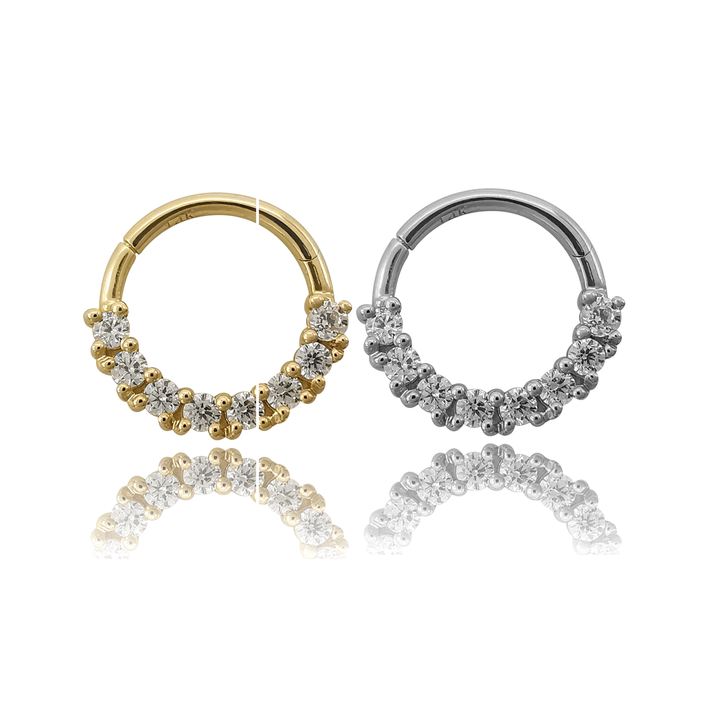 14k Solid Gold Hinged Ring