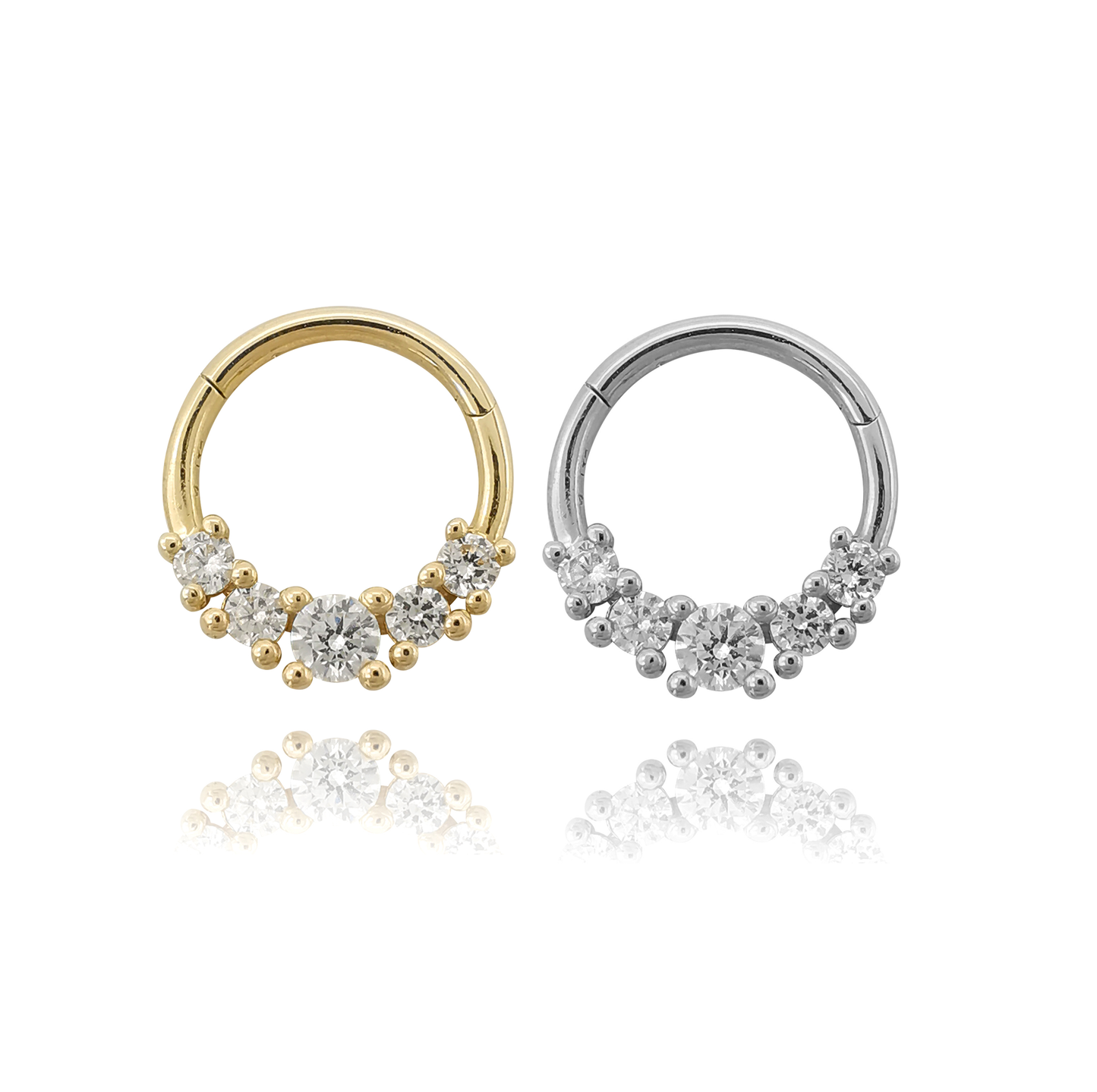 14k Solid Gold Hinged Ring