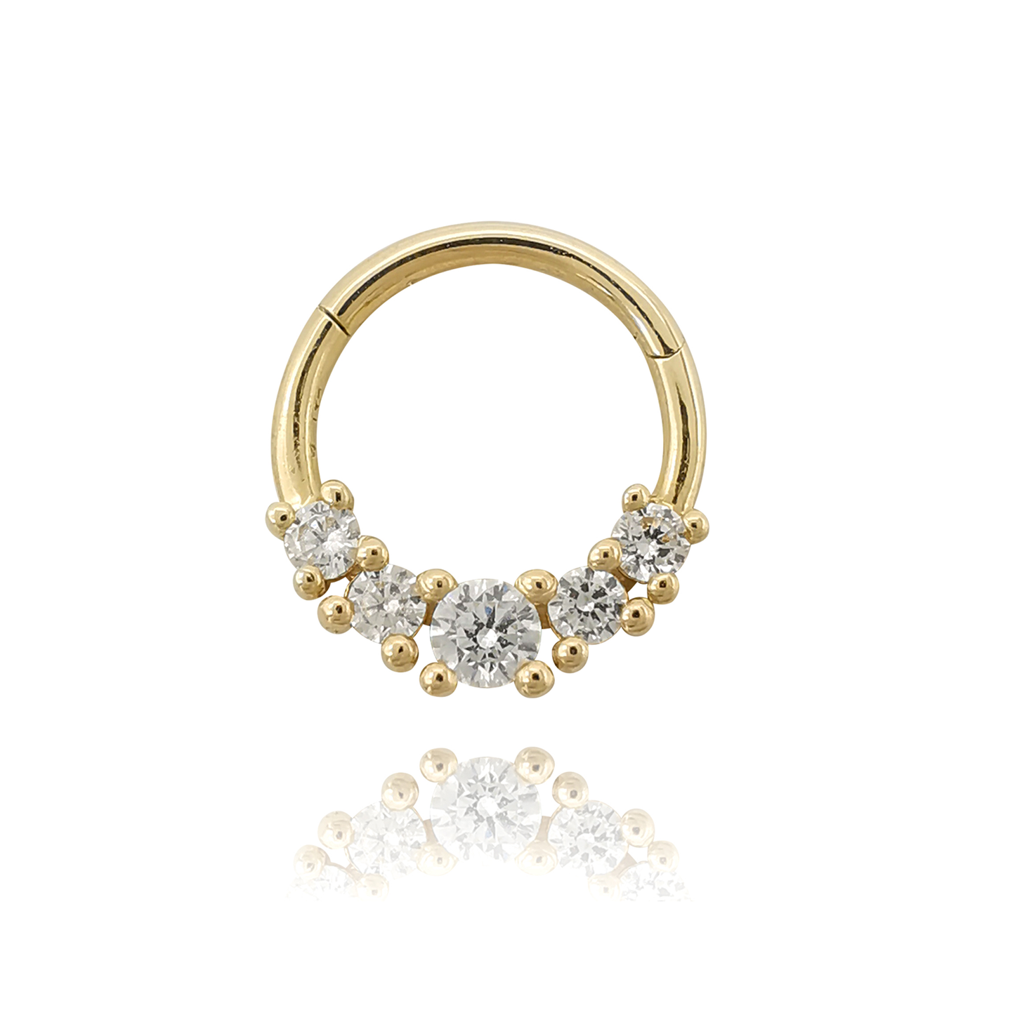 14k Solid Gold Hinged Ring