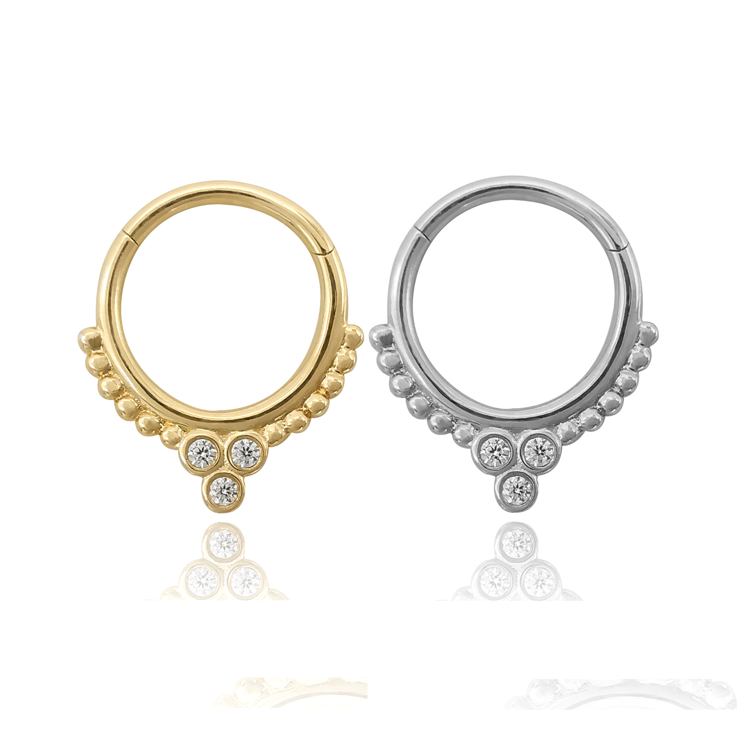 14k Solid Gold Hinged Ring