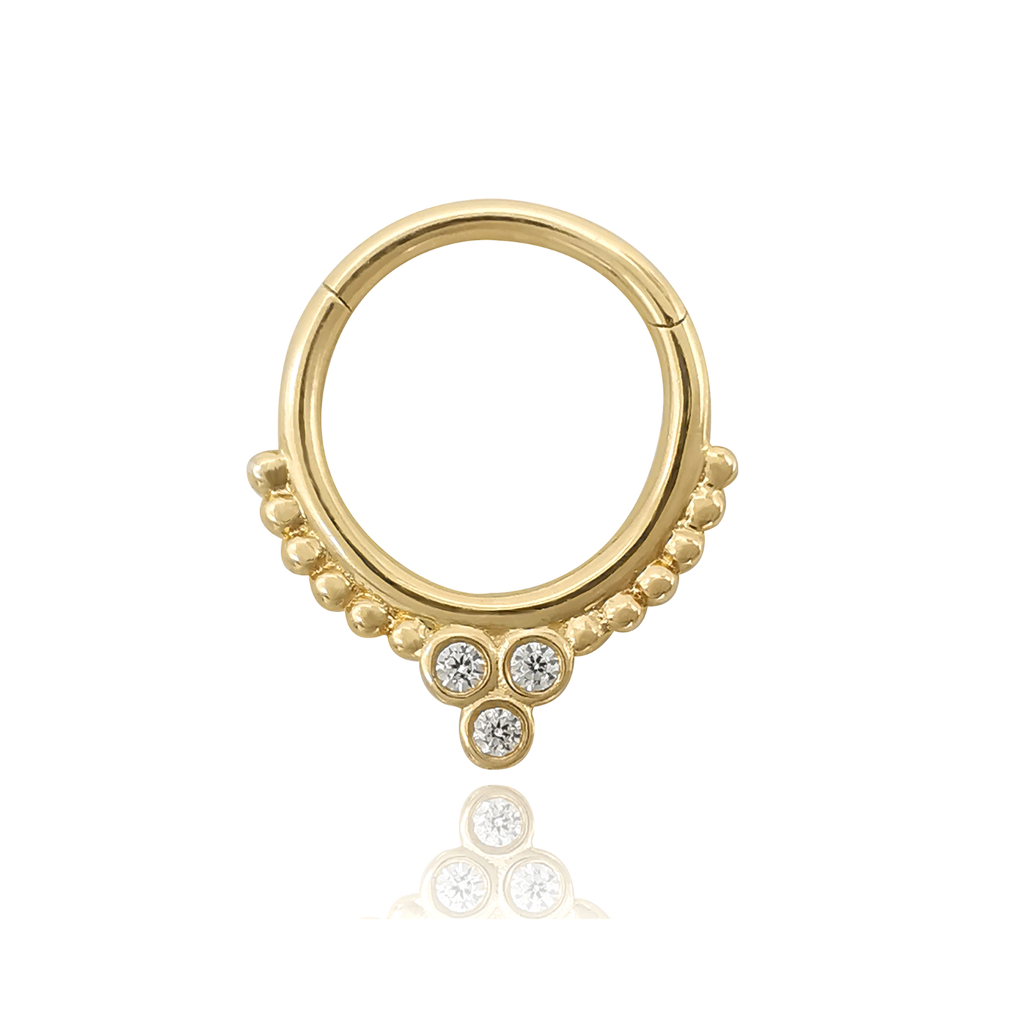 14k Solid Gold Hinged Ring