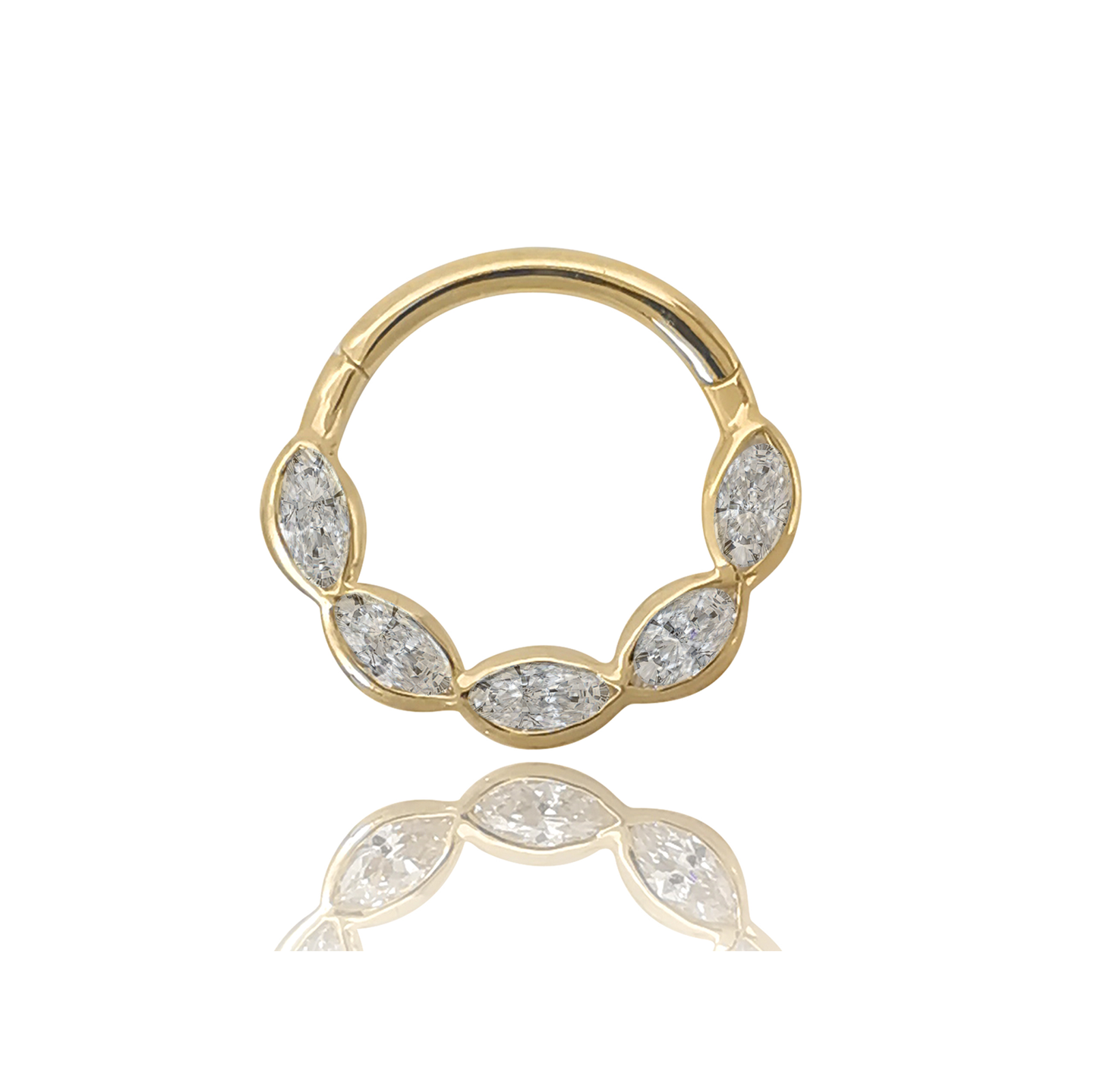 14k Solid Gold Hinged Ring