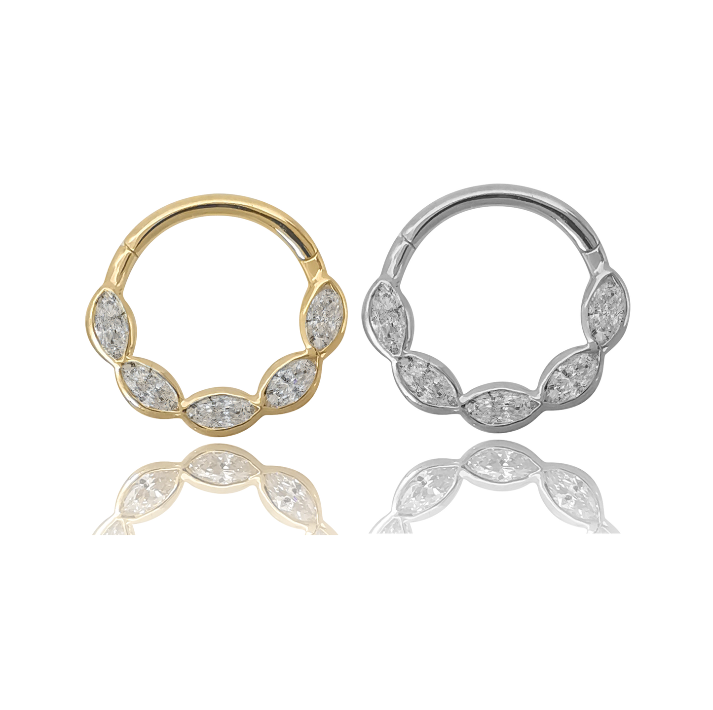 14k Solid Gold Hinged Ring