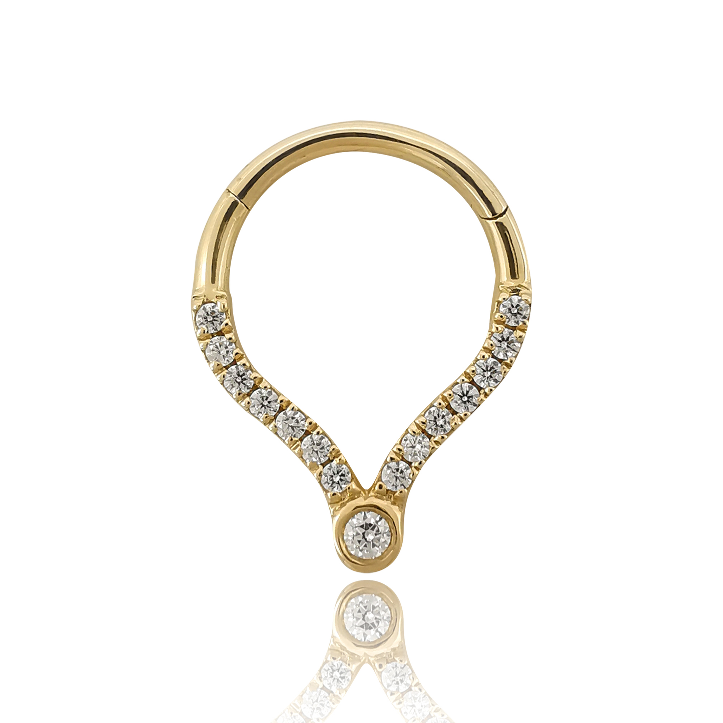 14k Solid Gold Hinged Ring