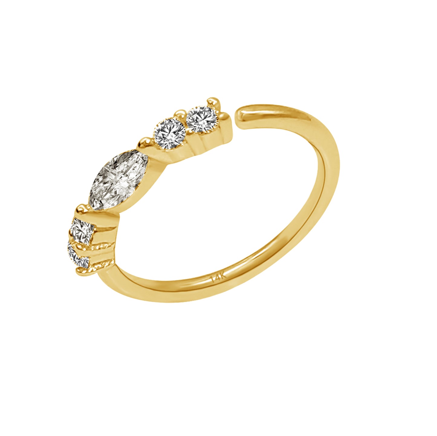 Wholesale14k Solid Gold Hinged Ring