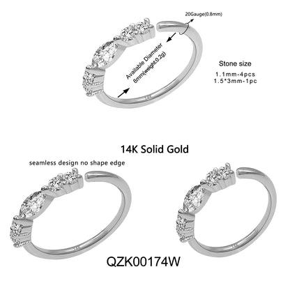 Wholesale14k Solid Gold Hinged Ring