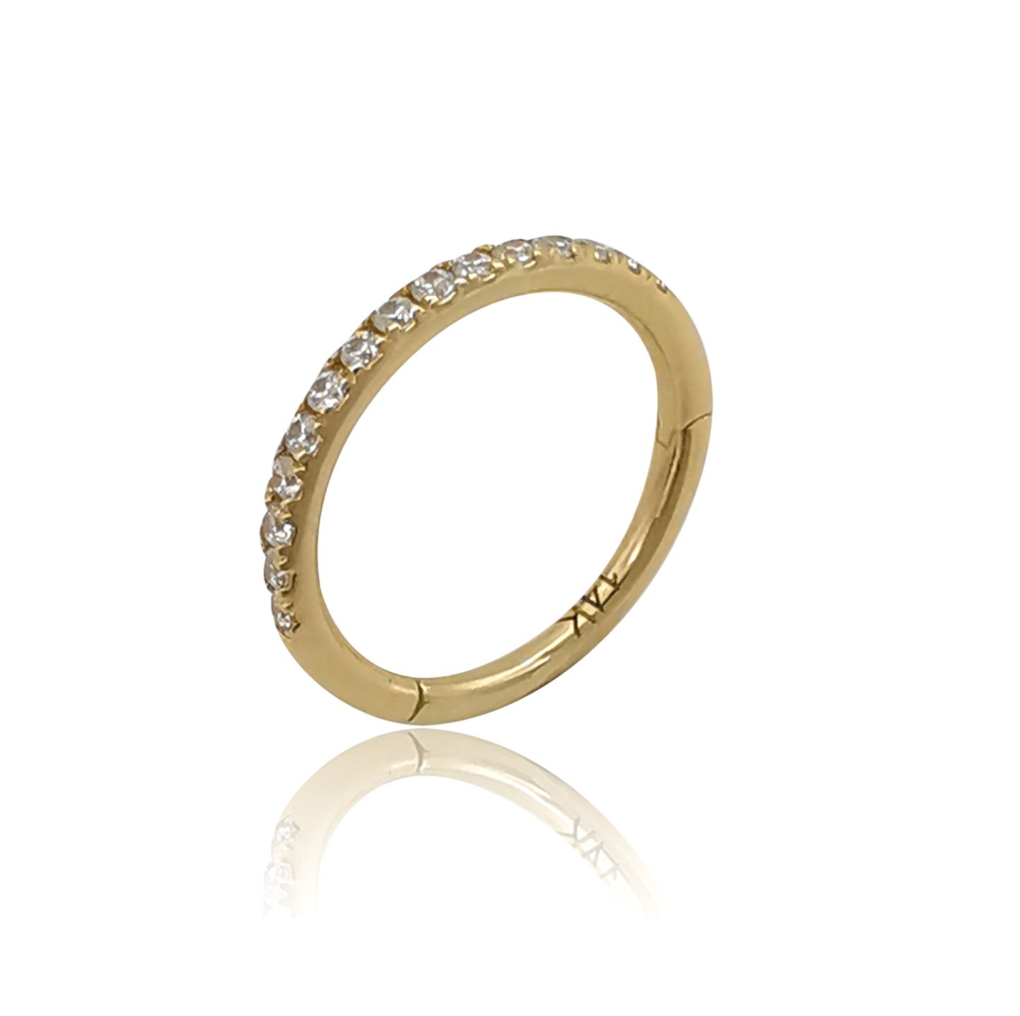 14k Solid Gold Hinged Ring