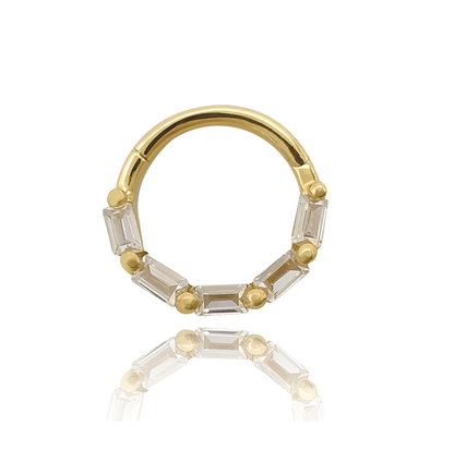 14k Solid Gold Hinged Ring