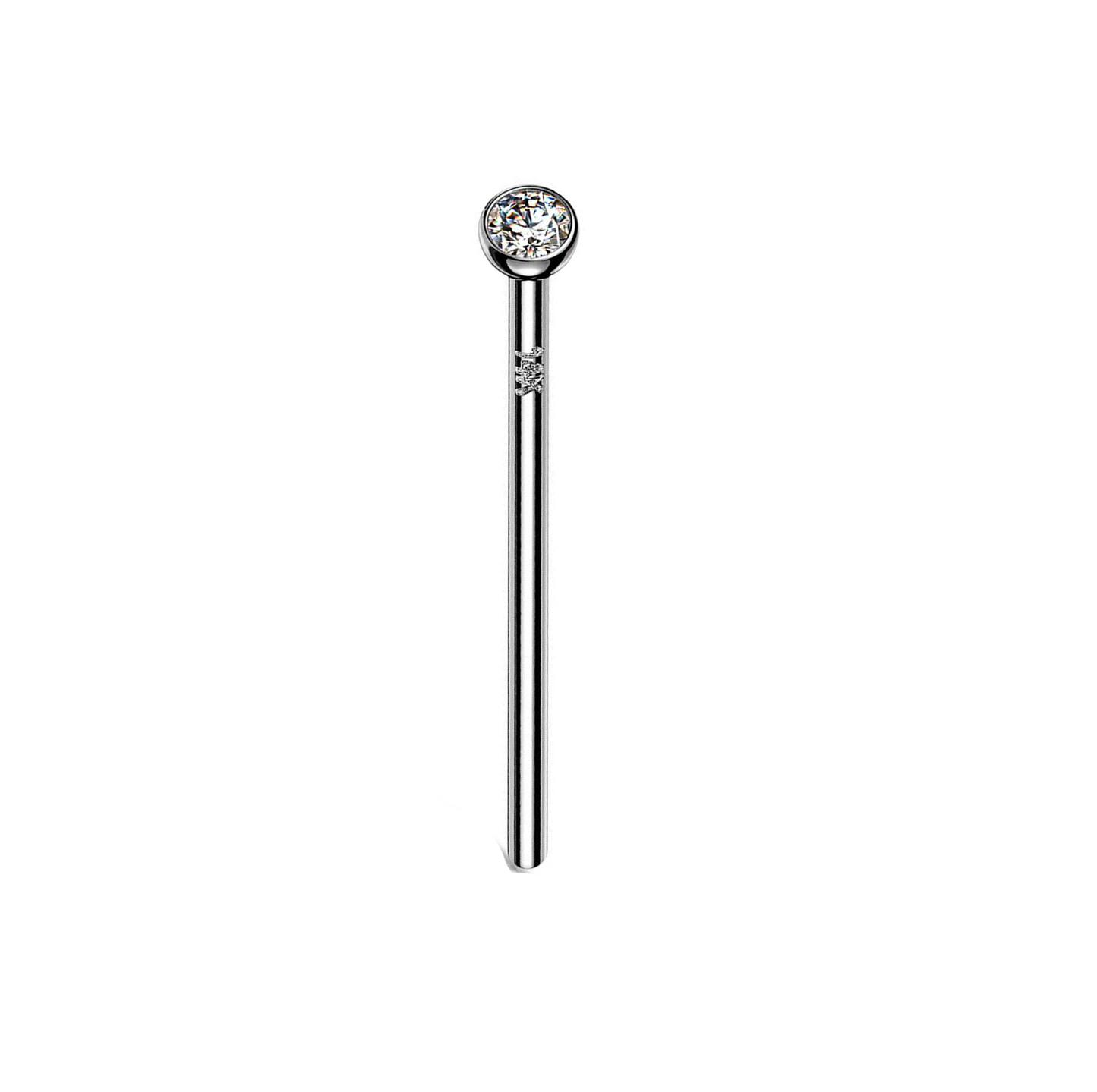 14K Yellow and white Gold Nose Pin